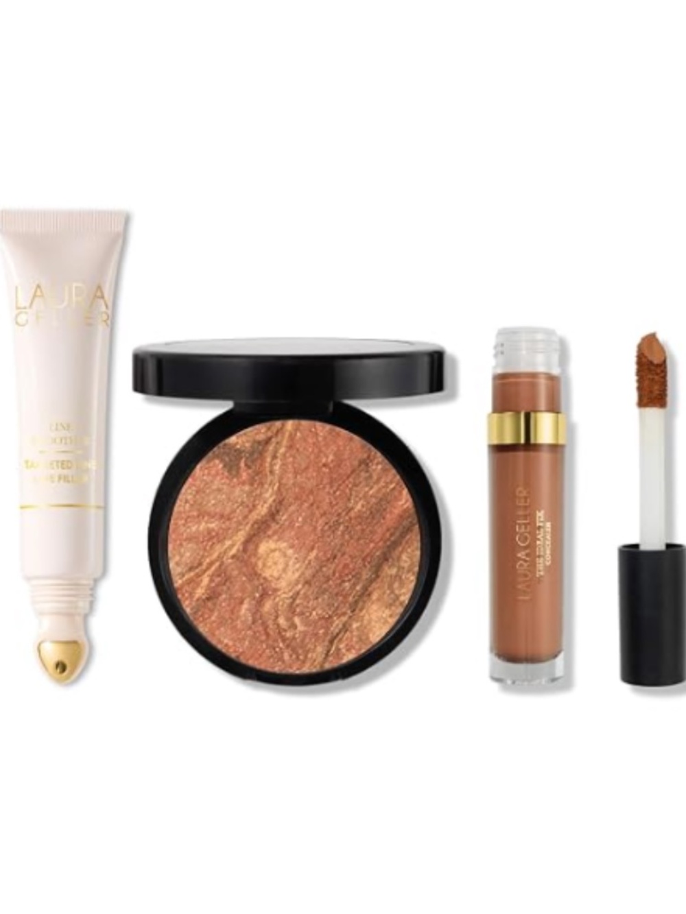 NIB Laura Geller 3-Pc Bundle: Line Smoother, Concealer & Deep Foundation - Picture 2 of 3
